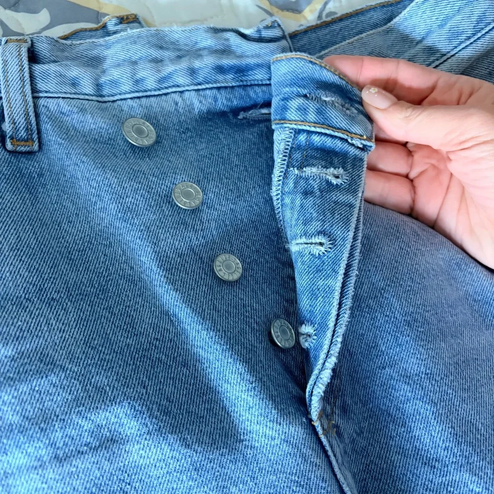 AGOLDE Criss Cross Straight Denim Jeans, Dimension, 26 - Picture 8 of 14